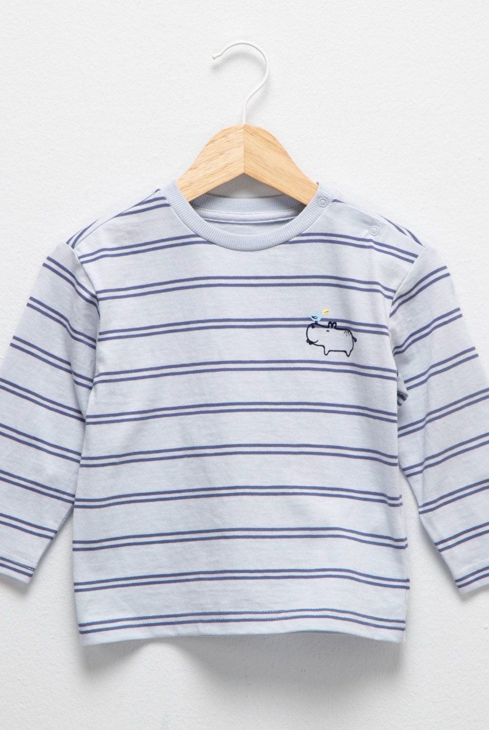 YAMP - Polera Manga Larga Yamp Casual Algodón Bebé Niño Rayas
