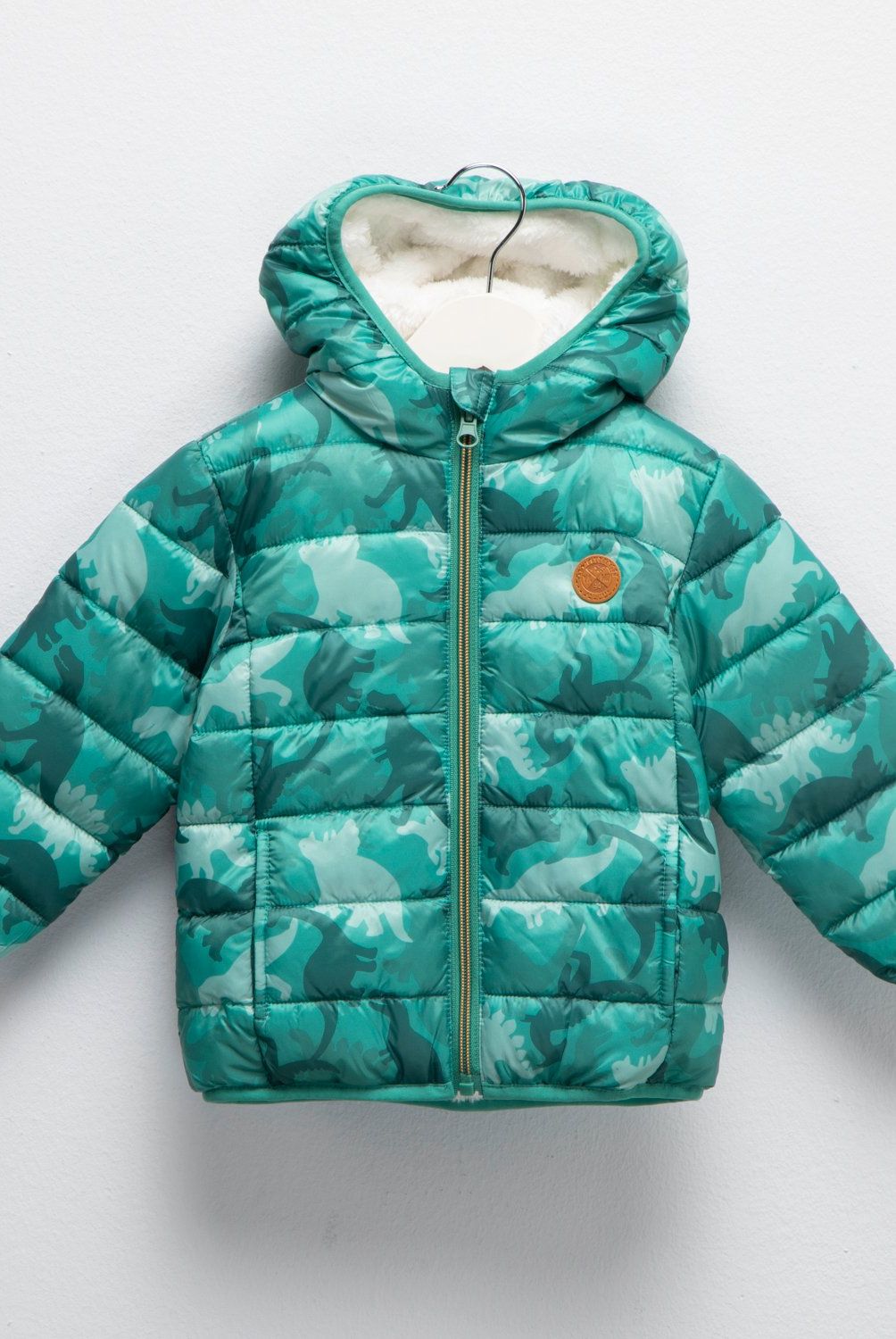YAMP - Parka Yamp Bebé Niño Estampado de Dinosaurios con Gorro