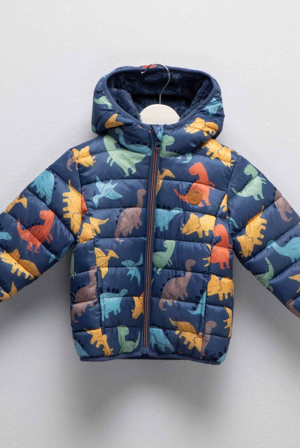 YAMP - Parka Yamp Bebé Niño Estampado de Dinosaurios con Gorro