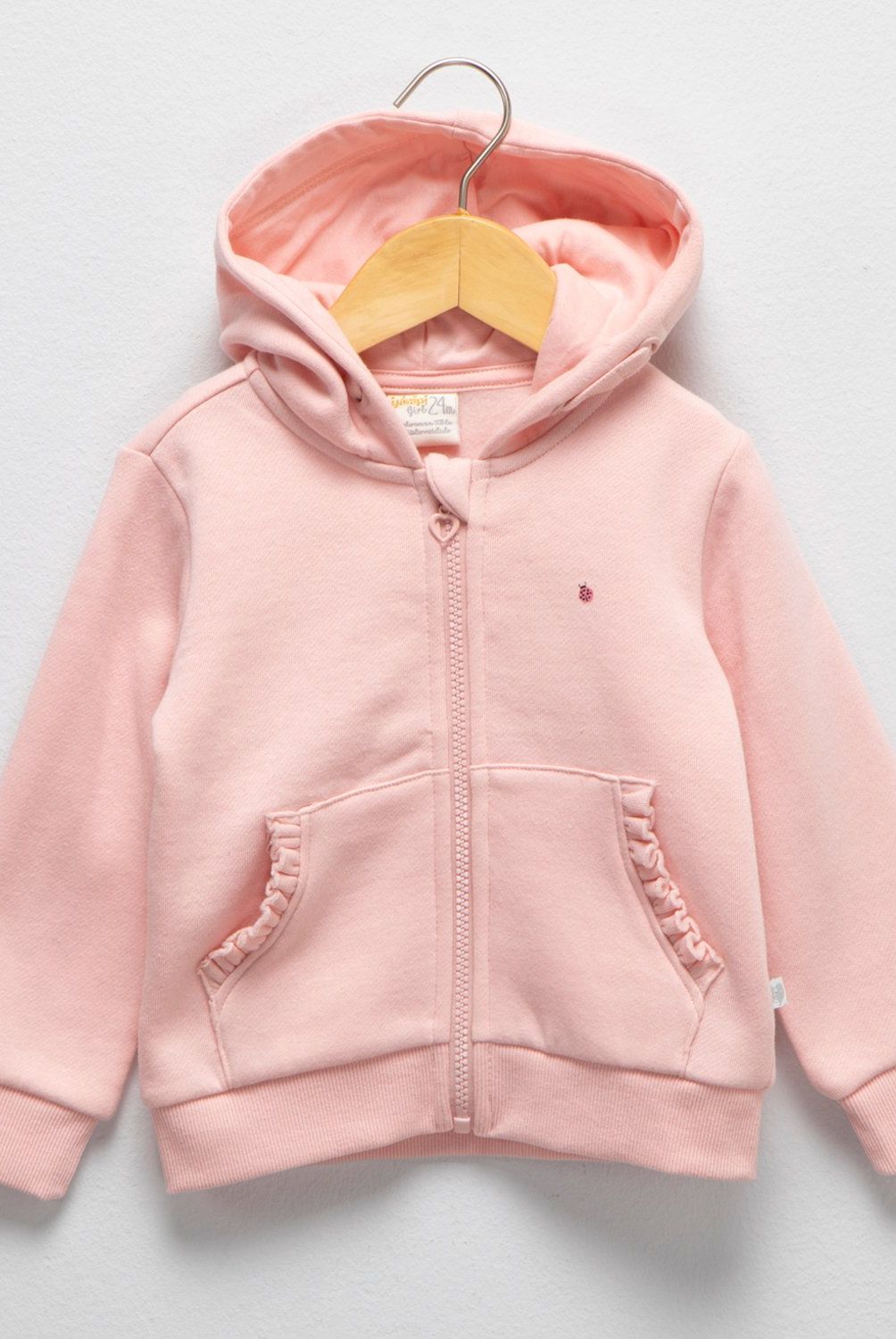 YAMP - Polerón Yamp Casual Manga Larga Algodón Bebé Niña con Gorro