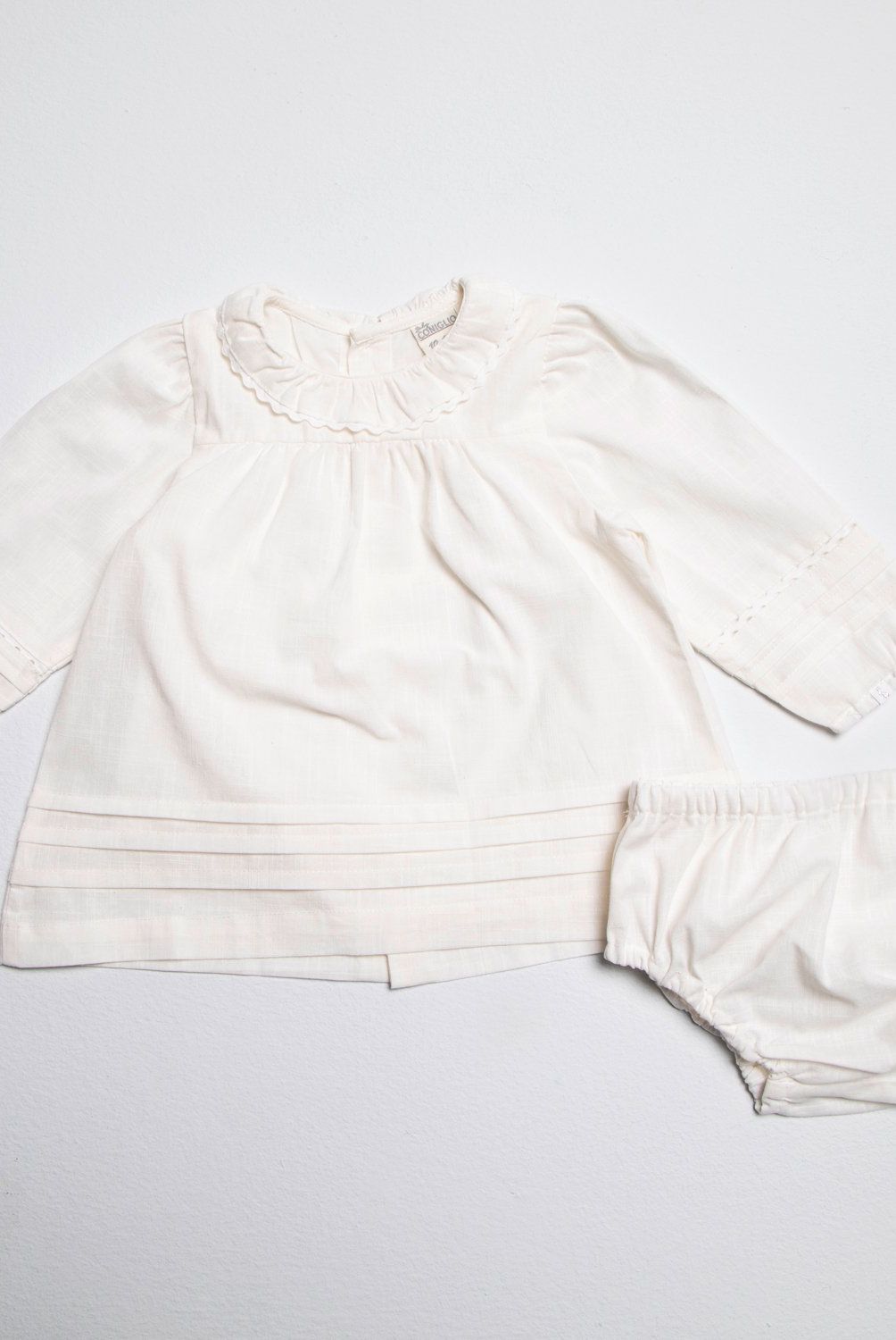 CONIGLIO - Vestido Algodón Coniglio Pack 2 Pzs Bebé Niña Manga Larga