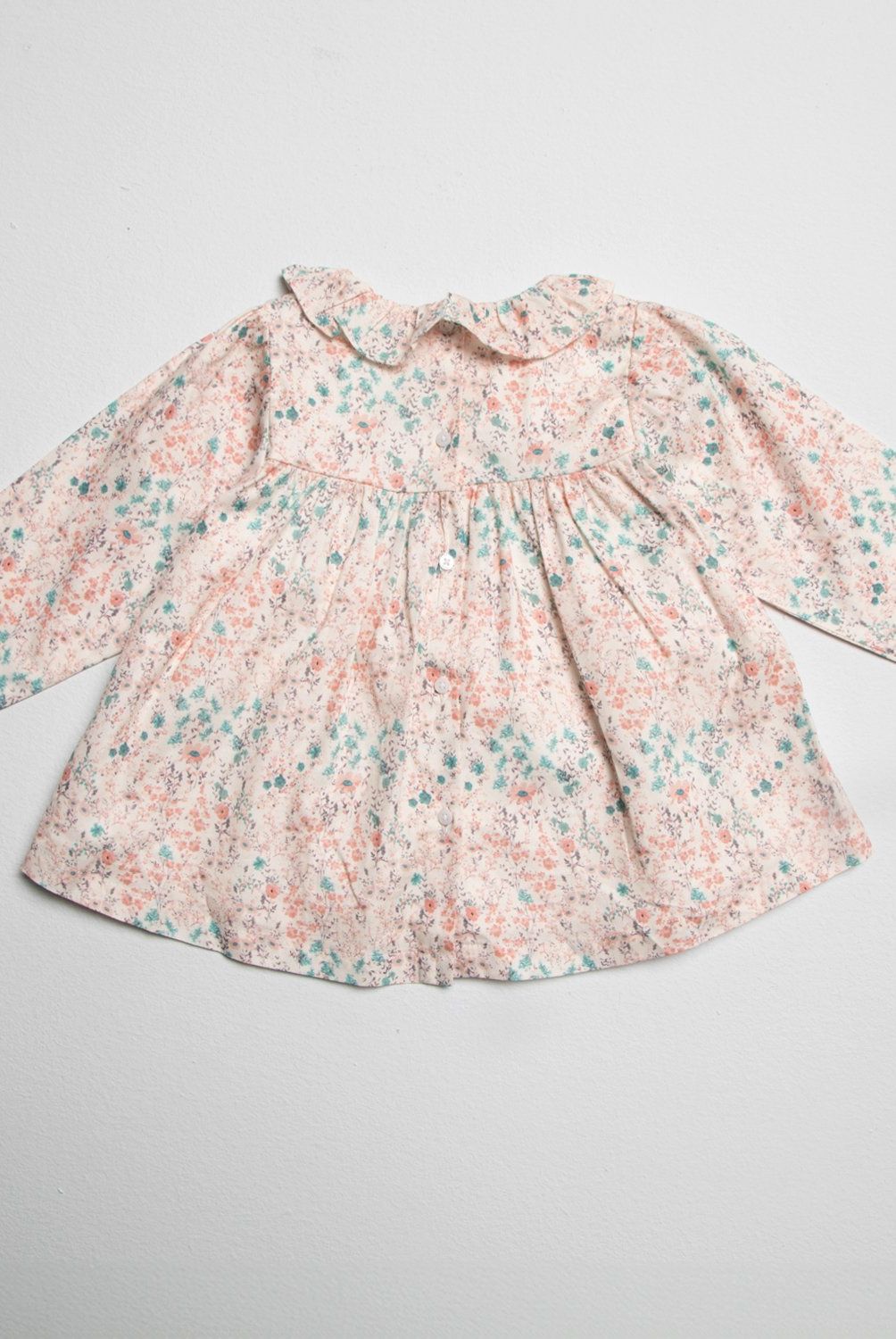 CONIGLIO - Vestido Coniglio Flores Manga Larga Bebé Niña con Calzón Algodón