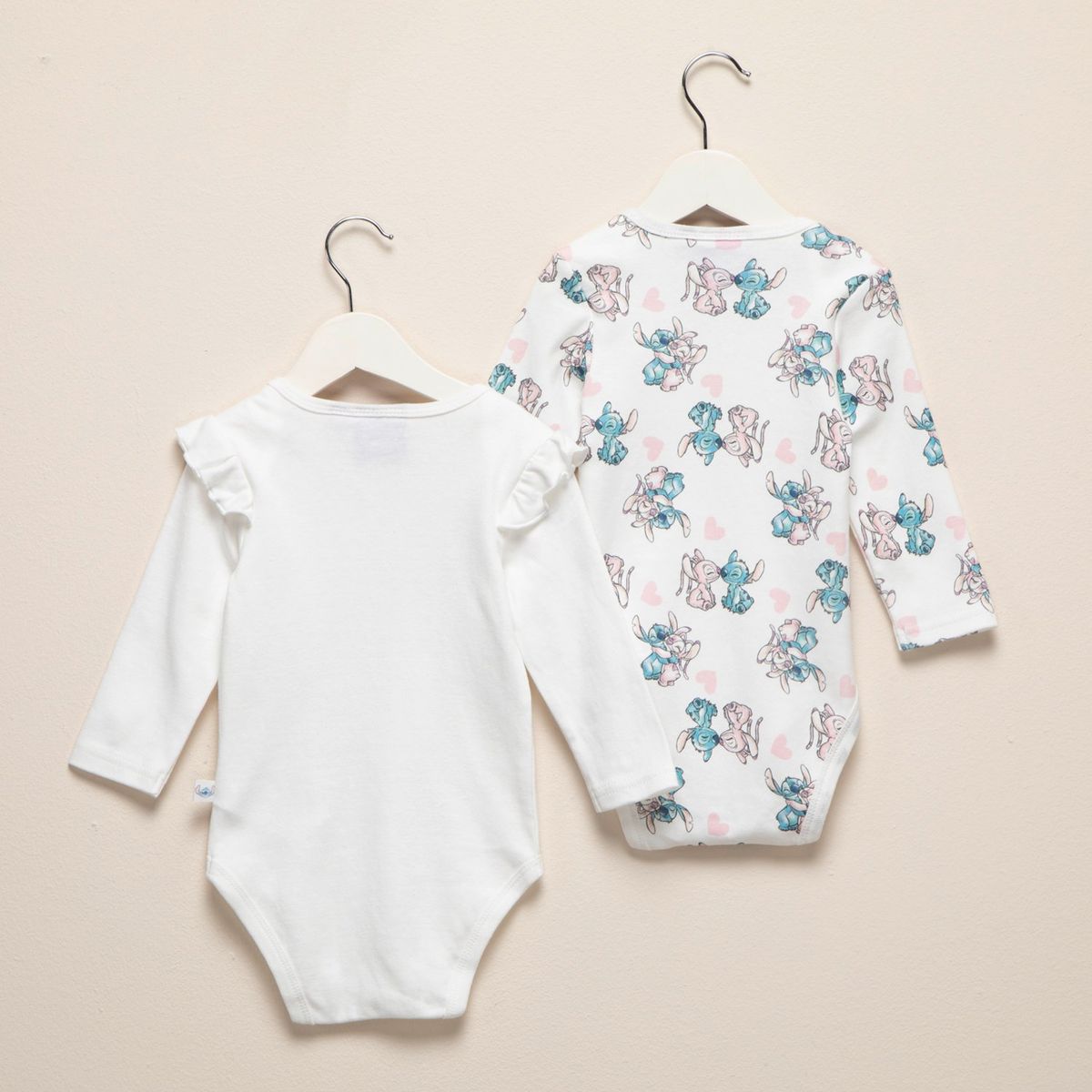 LILO & STITCH - Pack De 2 Bodys Algodón Unisex Bebé Lilo & Stitch