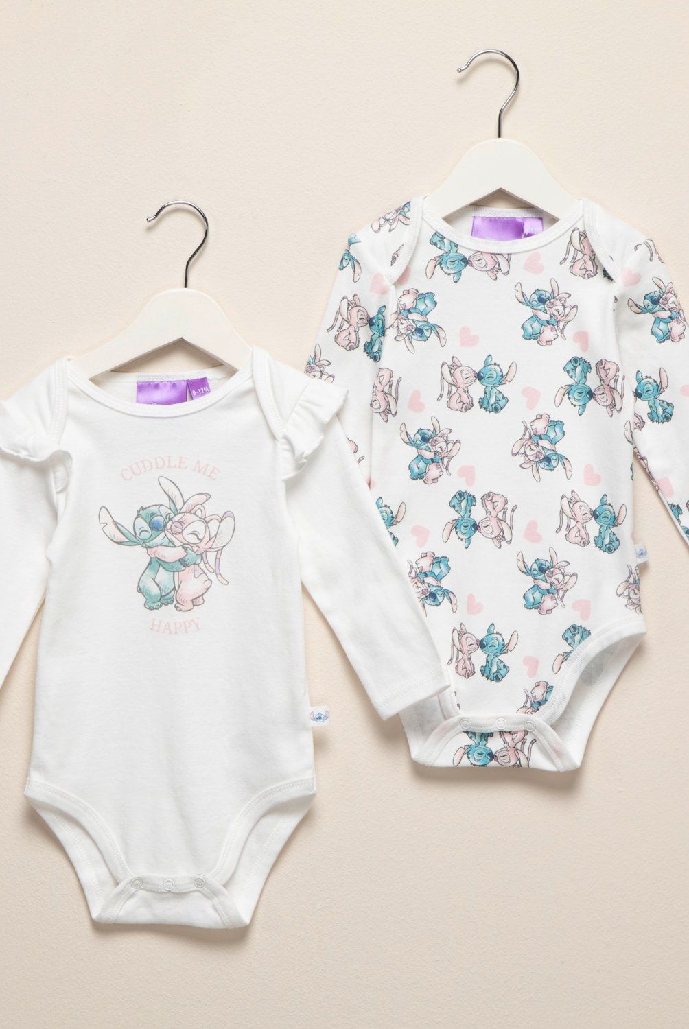 LILO & STITCH - Pack De 2 Bodys Algodón Bebé Niña Lilo & Stitch