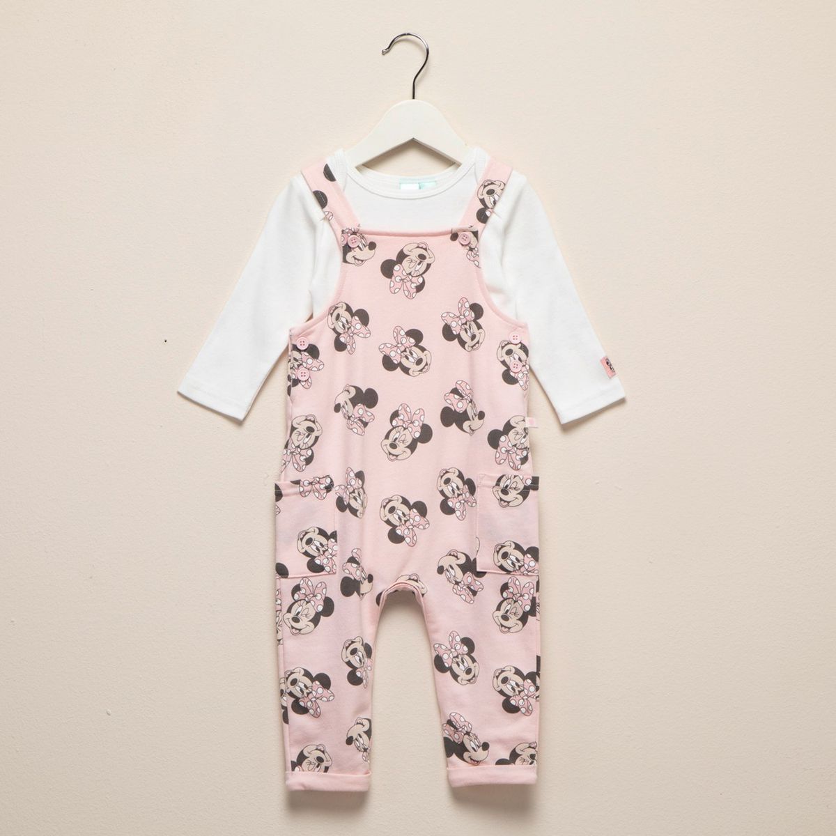 MINNIE - Conjunto Jardinera Más Body Bebé Niña Minnie