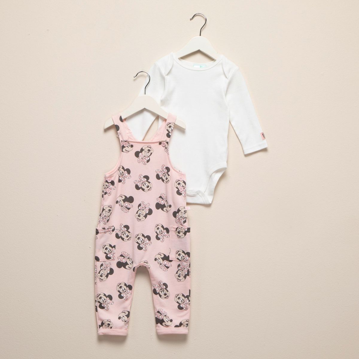 MINNIE - Conjunto Jardinera Más Body Bebé Niña Minnie