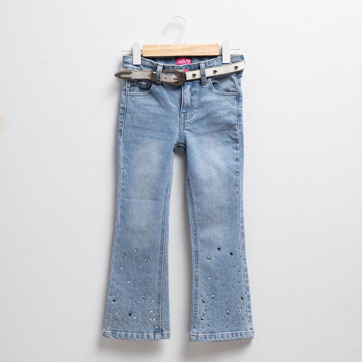 BARBIE - Jeans Con Cinturón Niña Barbie