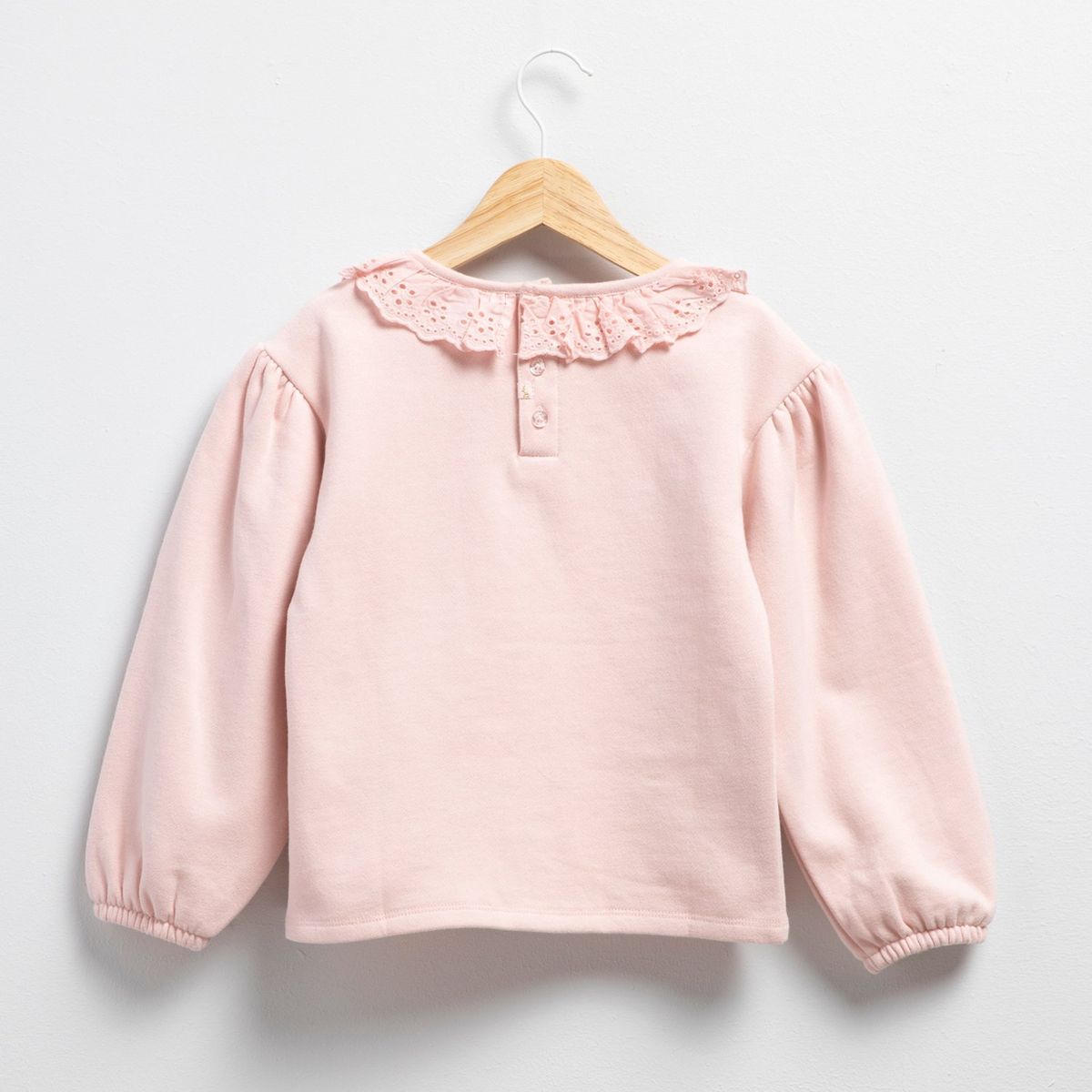 CONIGLIO - Polerón Casual Con Cuello de Encaje Coniglio Niña Manga Larga Algodón