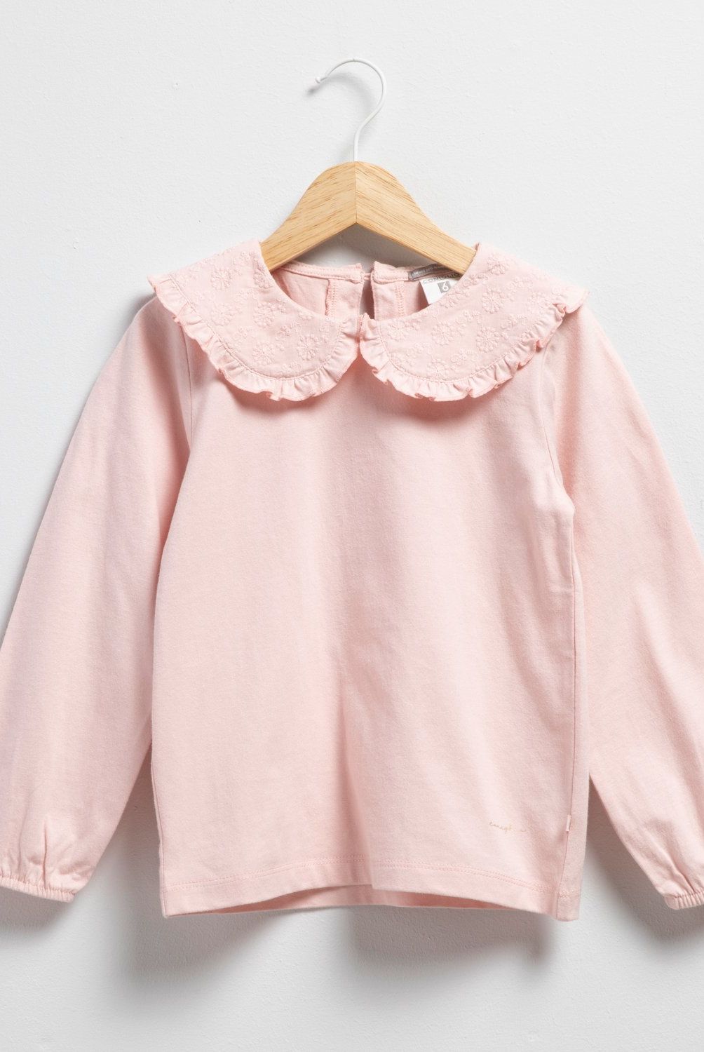 CONIGLIO - Polera Manga Larga Cuello Decorado Coniglio Niña Algodón