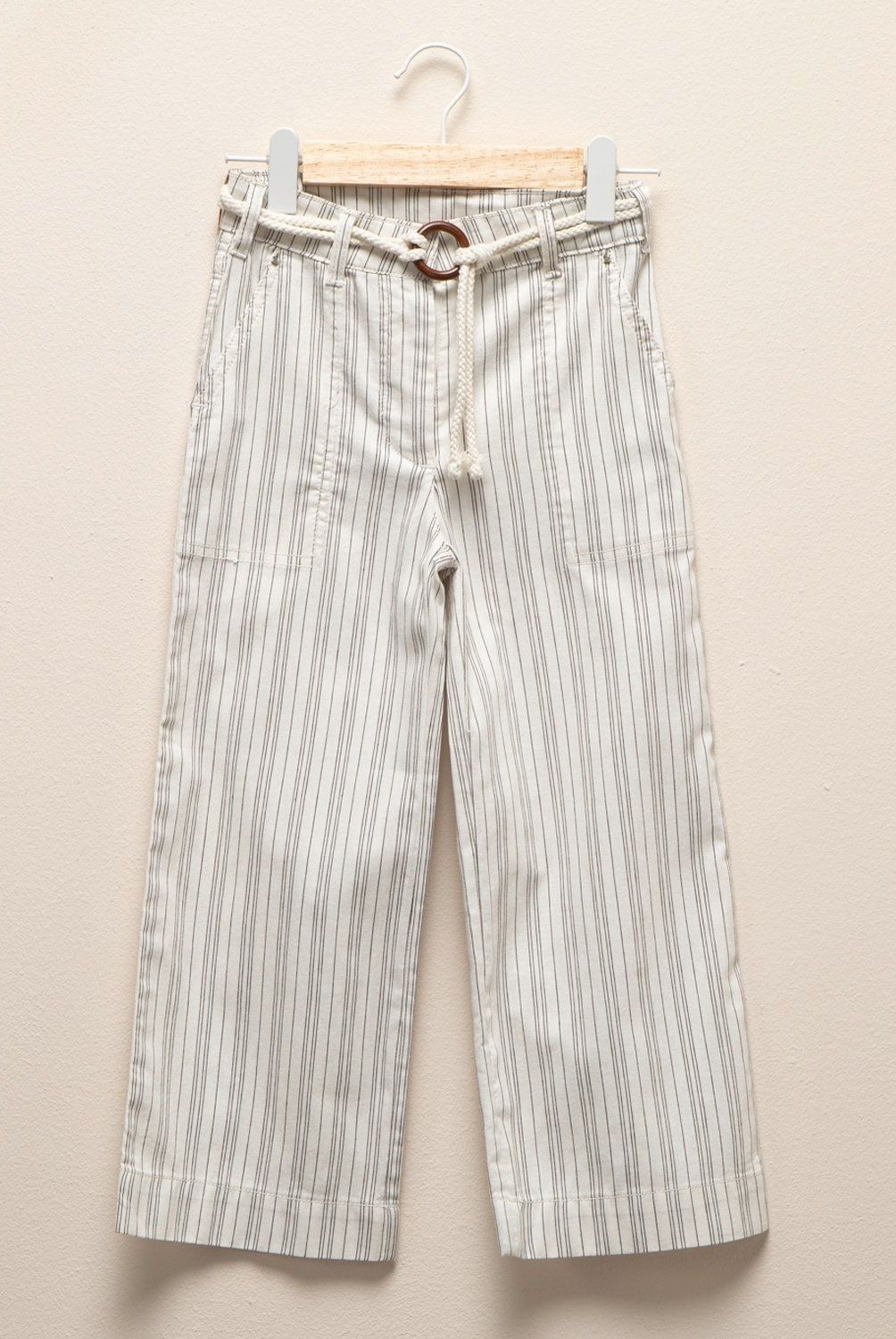 CONIGLIO - Pantalón Coniglio Casual Polialgodón Rayas Niña Tiro Medio