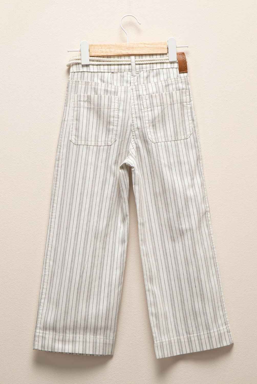 CONIGLIO - Pantalón Coniglio Casual Polialgodón Rayas Niña Tiro Medio