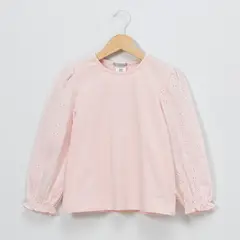 CONIGLIO - Polera Manga Larga Niña Algodón Bordado