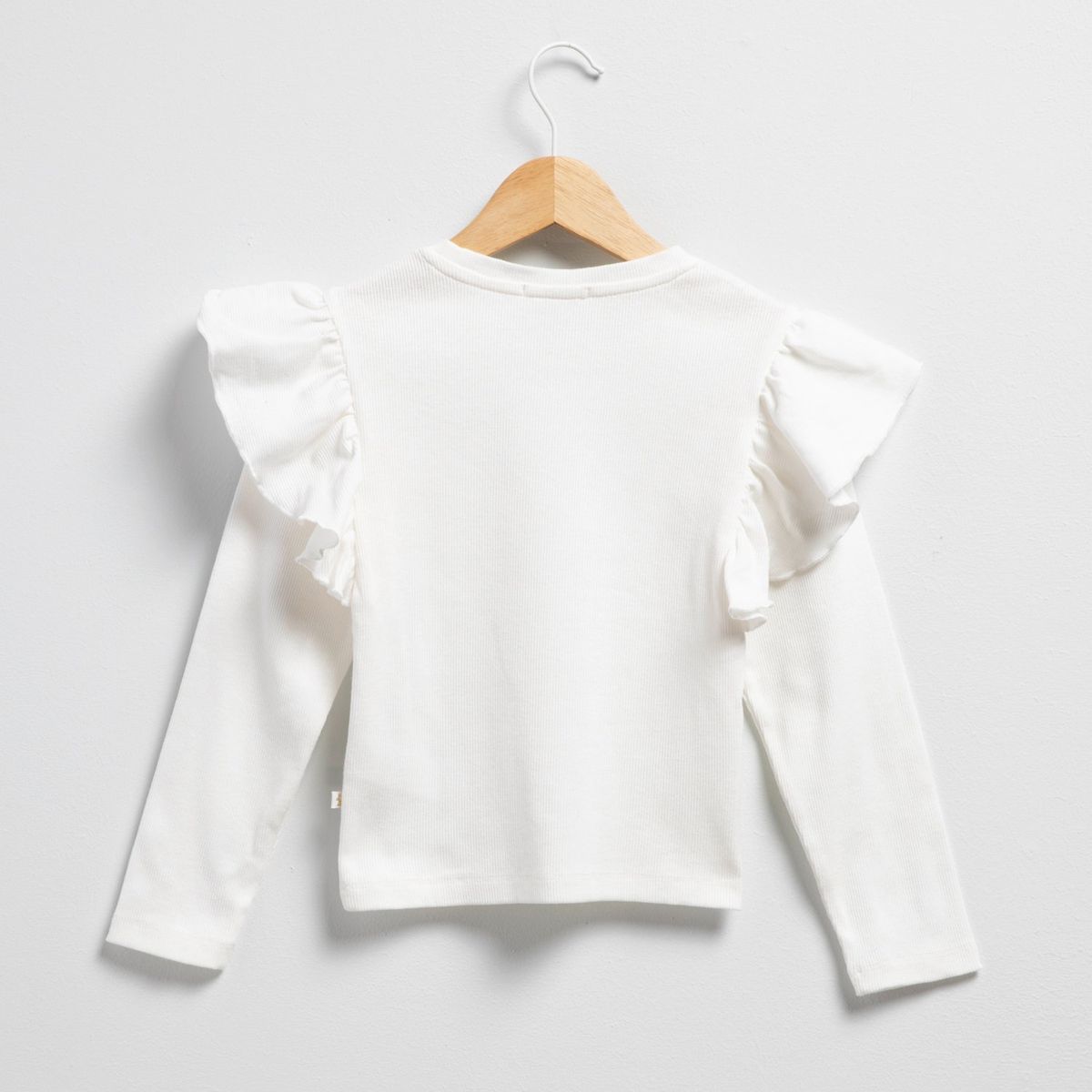 CONIGLIO - Polera Manga Larga Coniglio Algodón Niña con Volantes