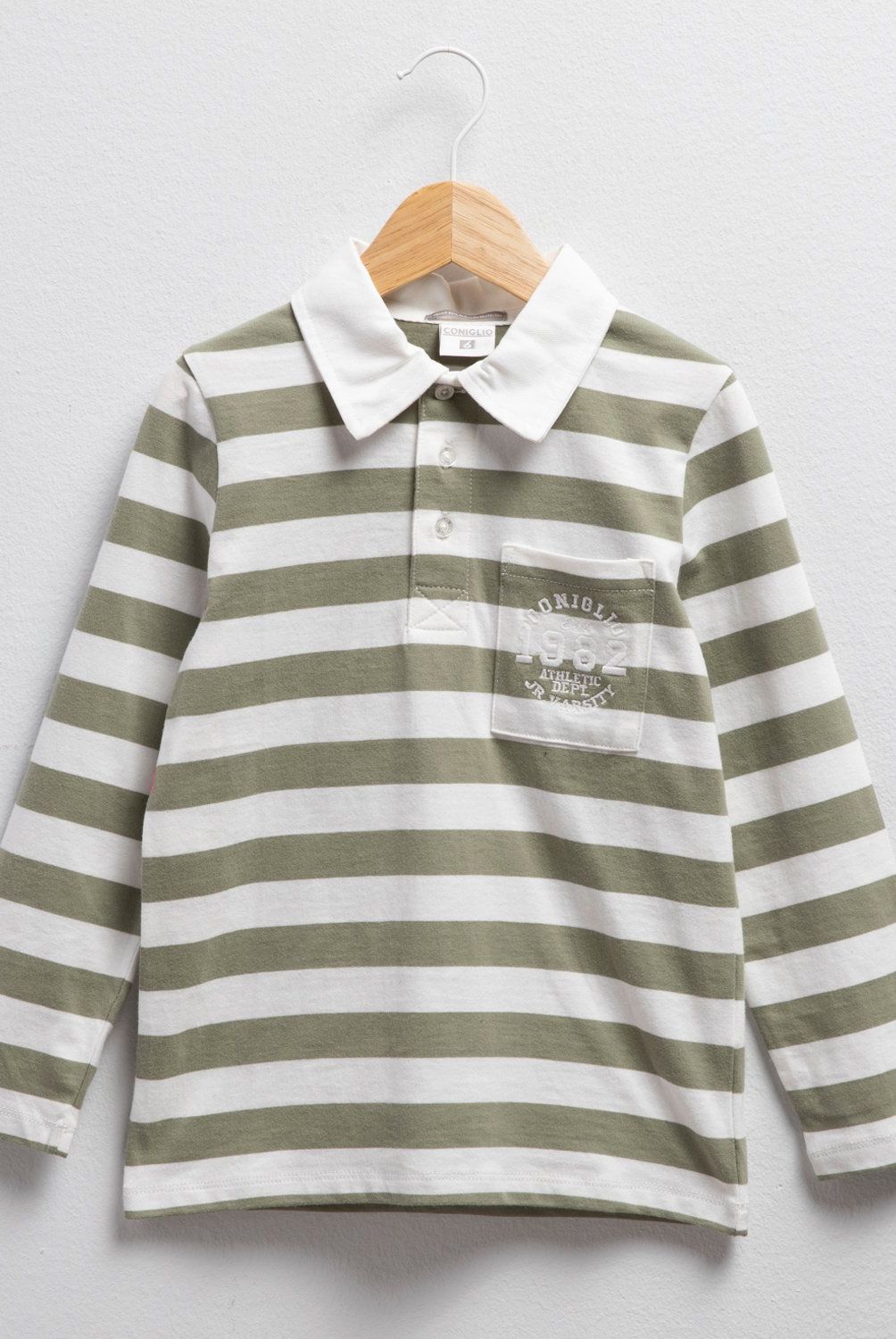 CONIGLIO - Polera Manga Larga Coniglio Algodón Rayada Niño