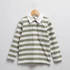 CONIGLIO - Polera Manga Larga Algodón Rayada Niño