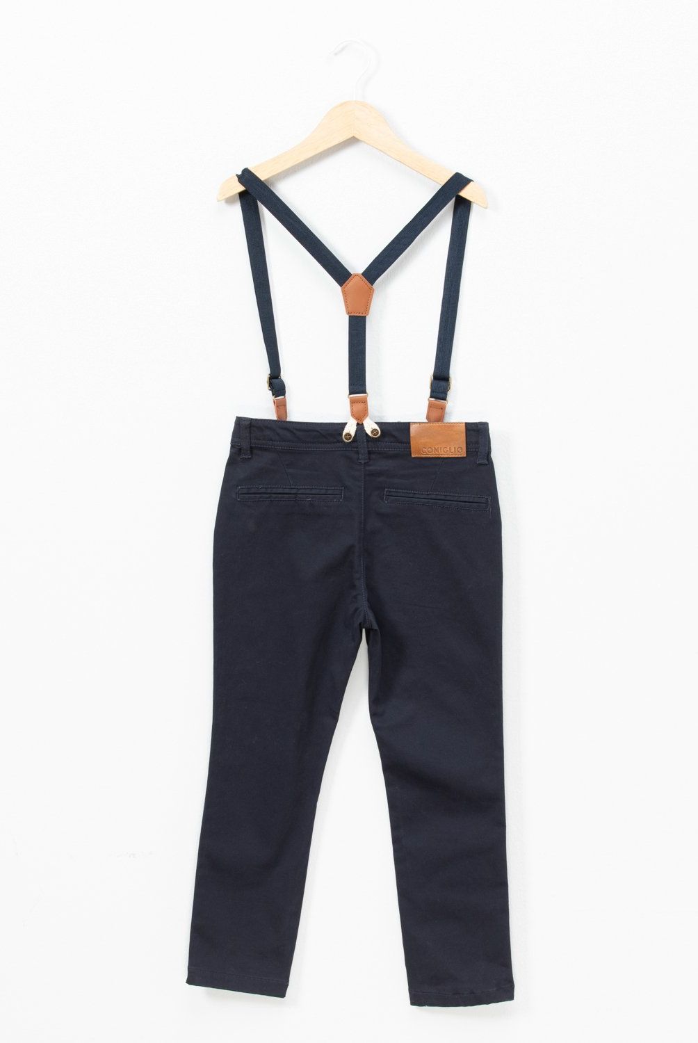 CONIGLIO - Pantalón Coniglio Niño Algodón Tiro Medio Diseño Liso