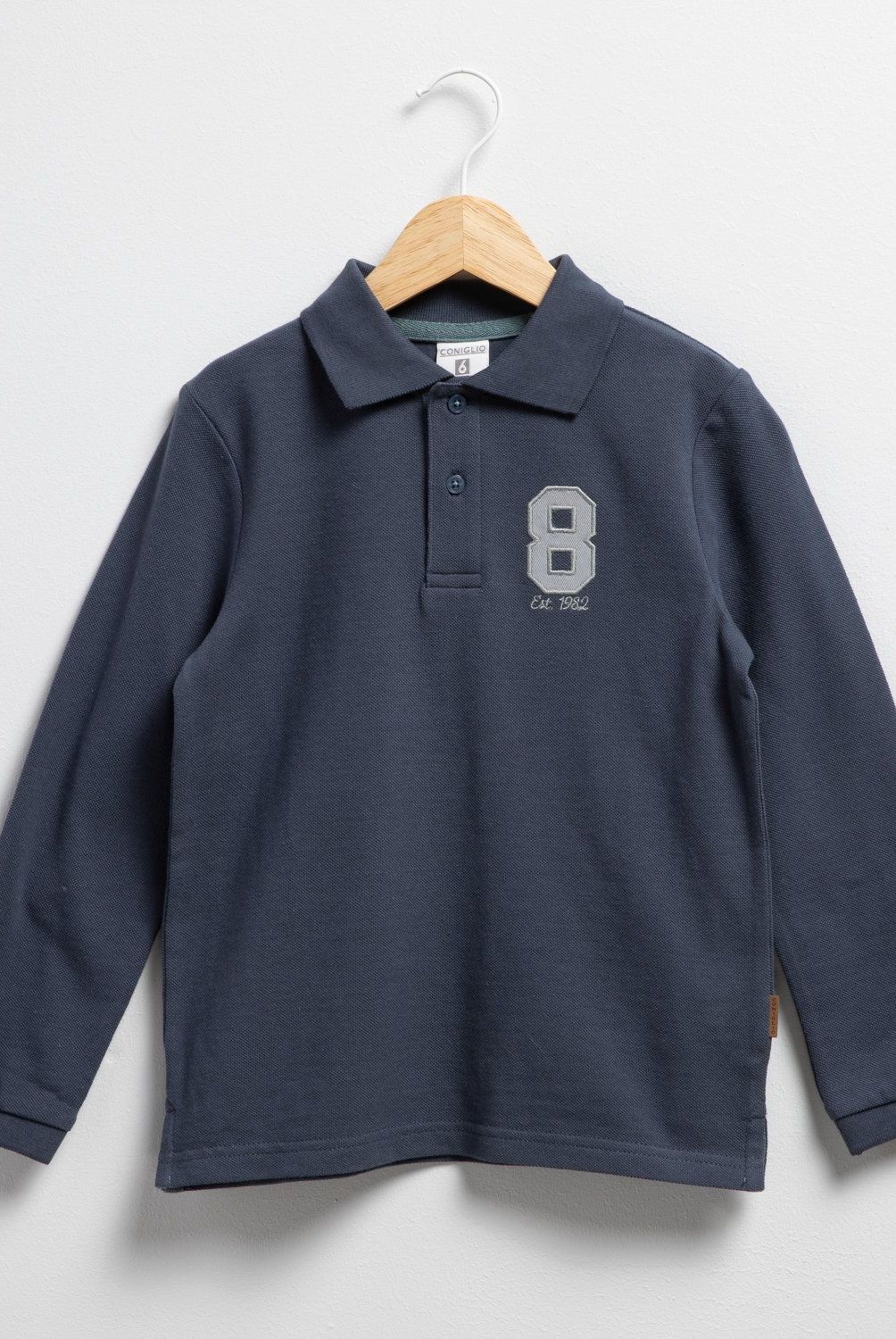 CONIGLIO - Polera Coniglio Manga Larga Algodón Niño Diseño Liso