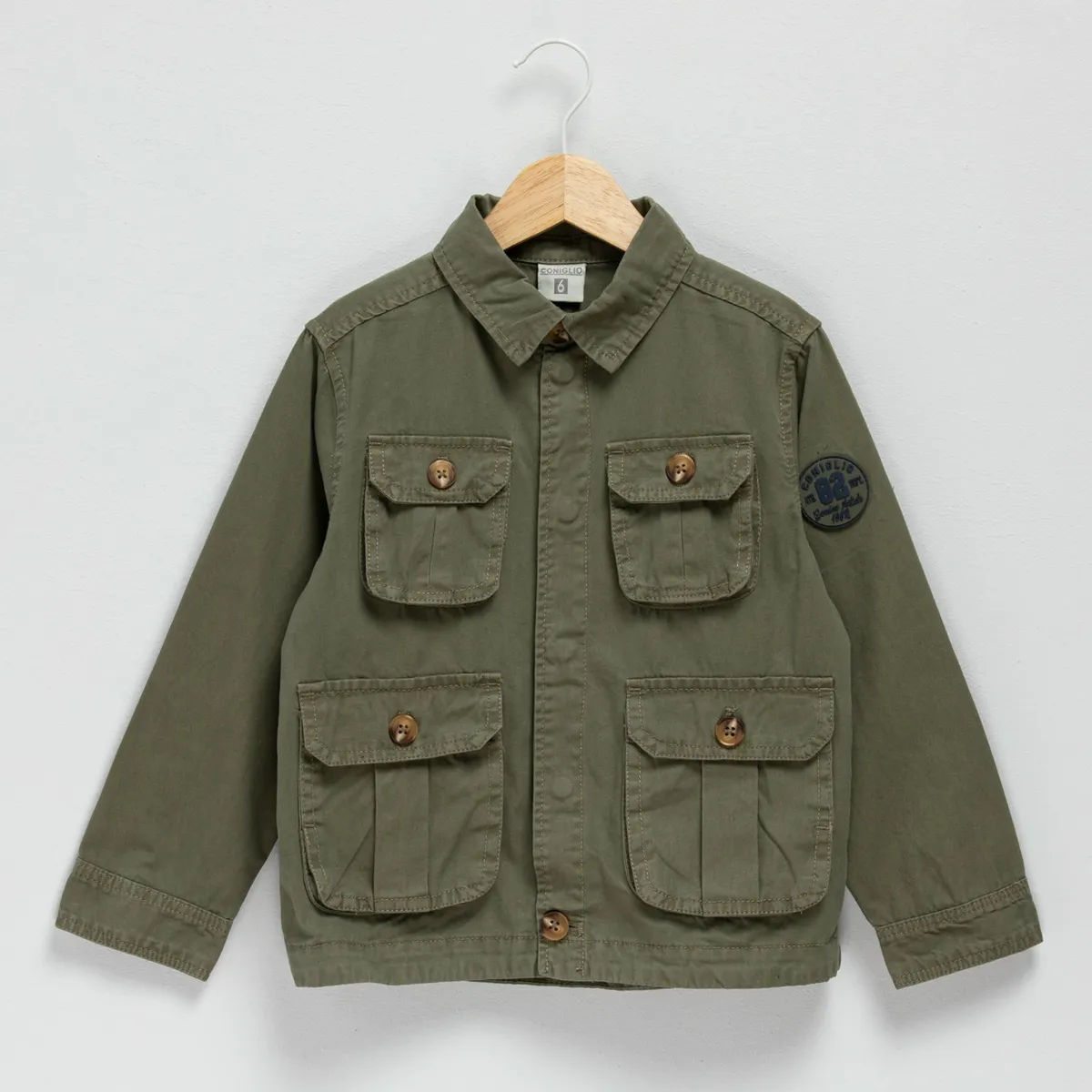 CONIGLIO - Chaqueta Coniglio Algodón Manga Larga Niño Verde Oliva