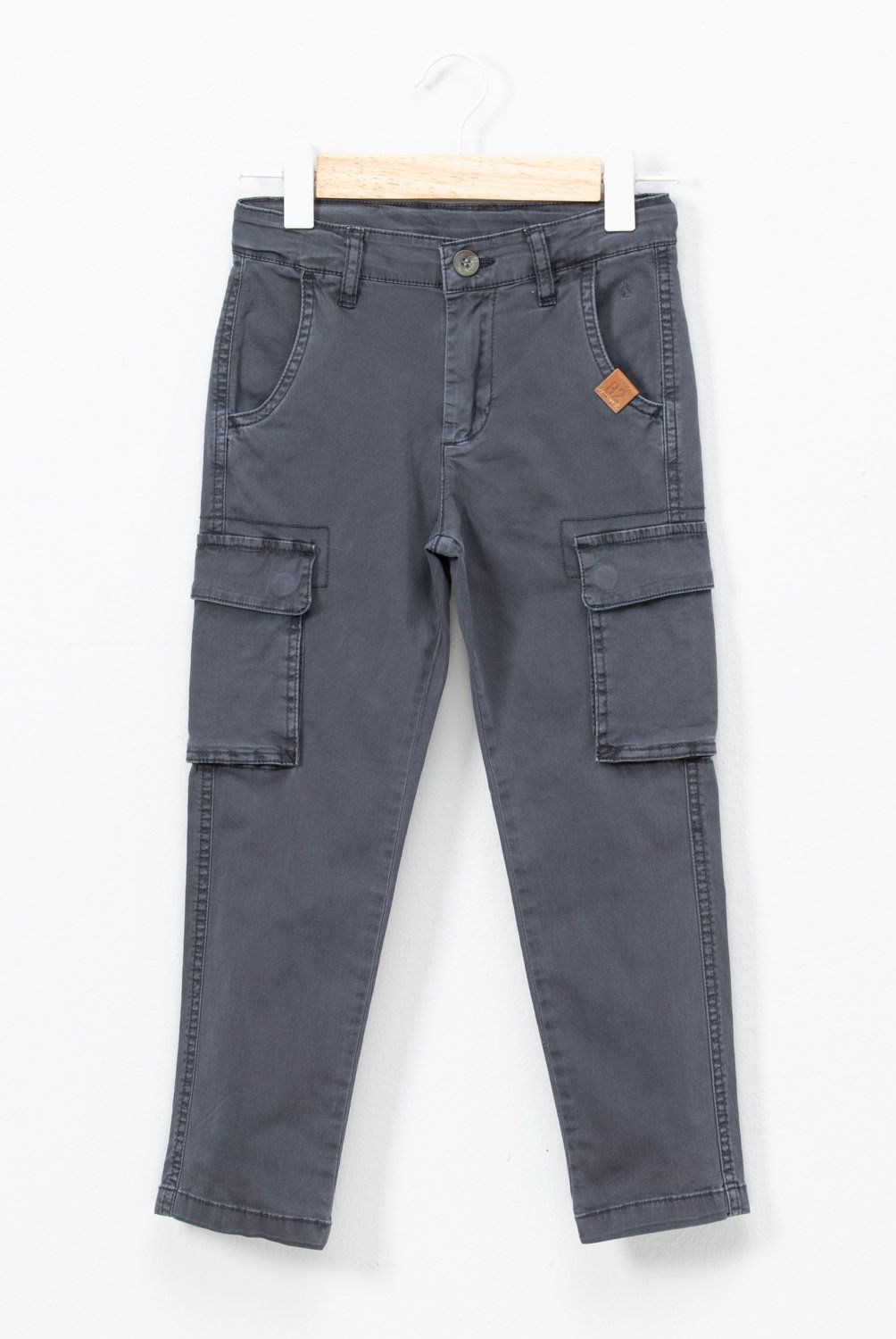 CONIGLIO - Pantalón Cargo Coniglio Algodón Niño Tiro Medio