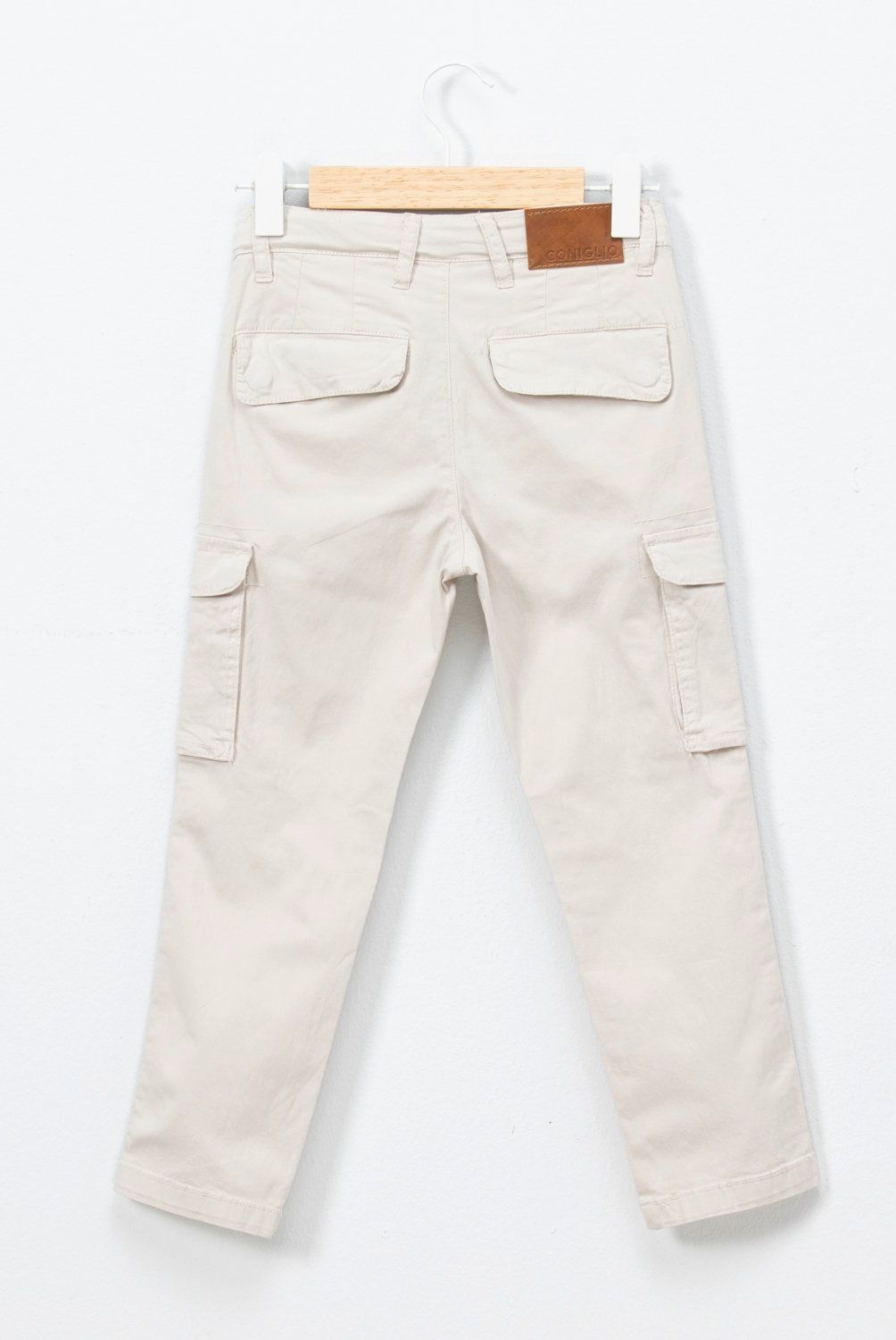 CONIGLIO - Pantalón Cargo Coniglio Algodón Niño Tiro Medio