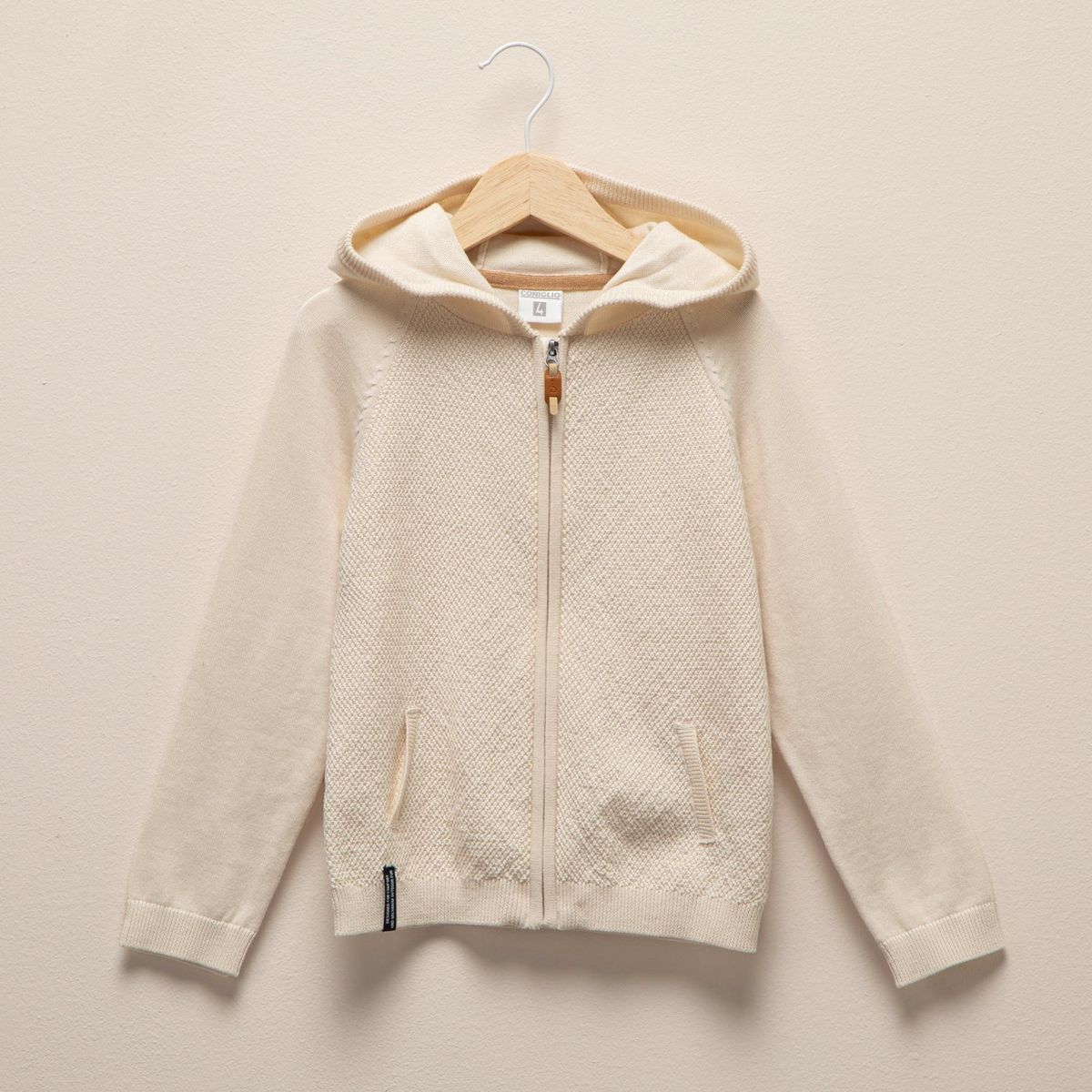 CONIGLIO - Sweater Coniglio Niño Manga Larga Algodón con Gorro