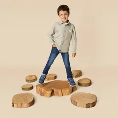 CONIGLIO - Camisa Manga Larga Algodón Niño Diseño Cuadros