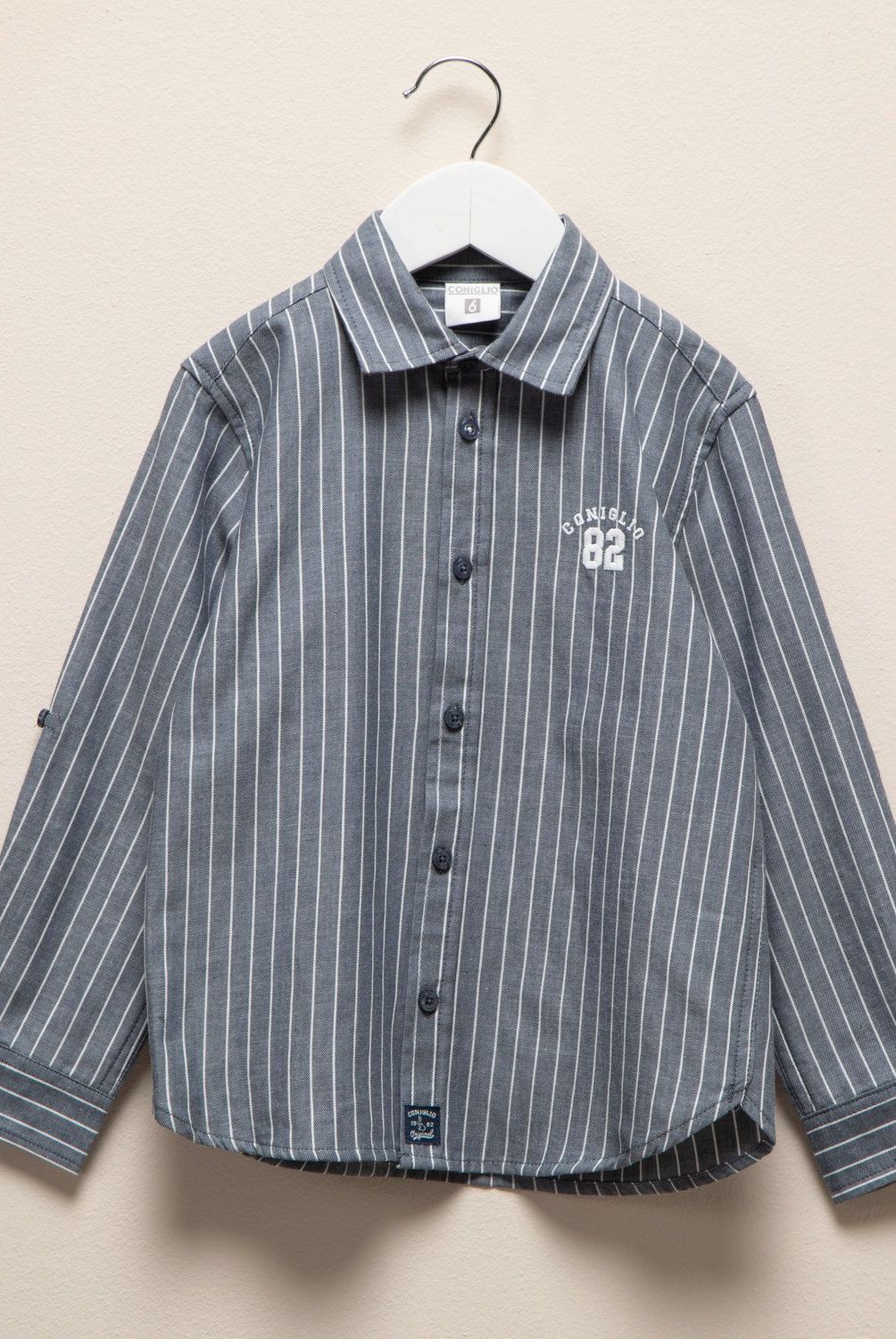 CONIGLIO - Camisa Coniglio Manga Larga Algodón Niño Diseño Cuadros