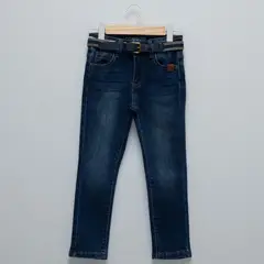 CONIGLIO - Jeans Niño Tiro Medio Denim con Cinturón