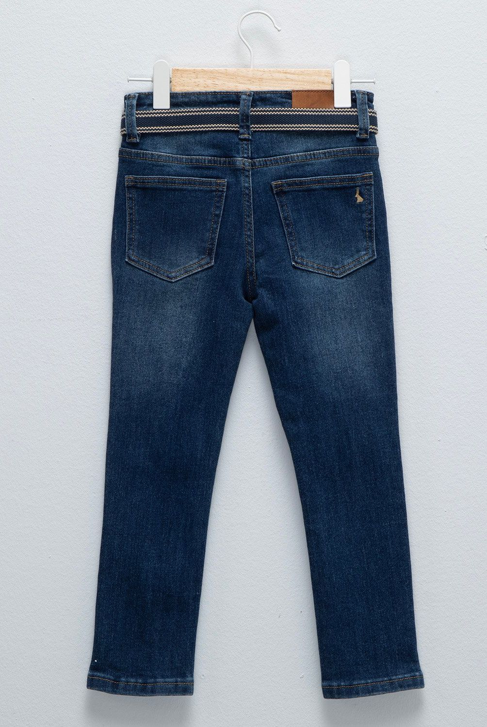 CONIGLIO - Jeans Coniglio Niño Tiro Medio Denim con Cinturón