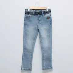 CONIGLIO - Jeans Niño Tiro Medio Denim con Cinturón