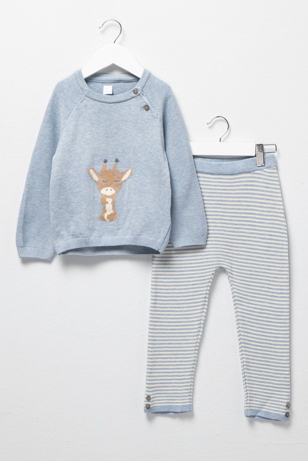 YAMP - Conjunto Tejido Bebé Niño Yamp Diseño Jirafa 2 Piezas