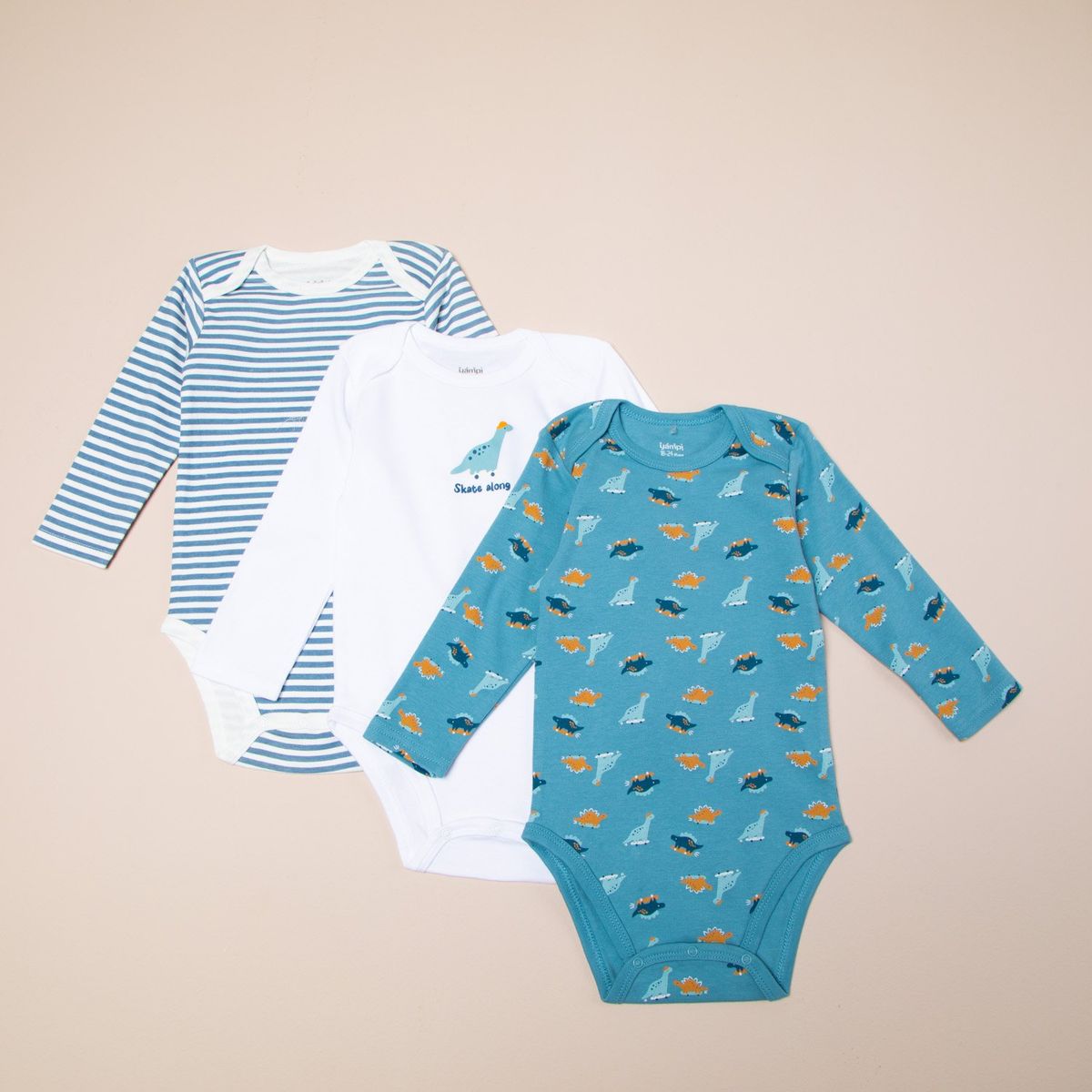 YAMP - Pack 3 Bodys Algodón Manga Larga Bebé Niño Yamp