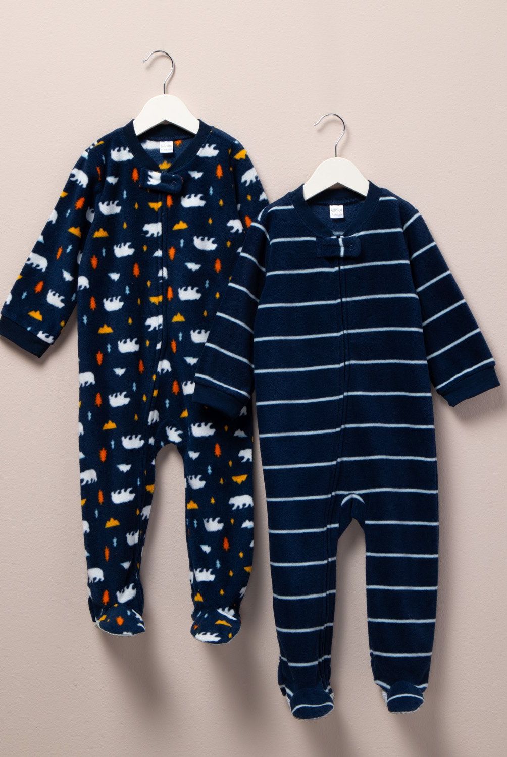 YAMP - Pack de 2 Pijamas Yamp Polar Bebé Niño Manga Larga