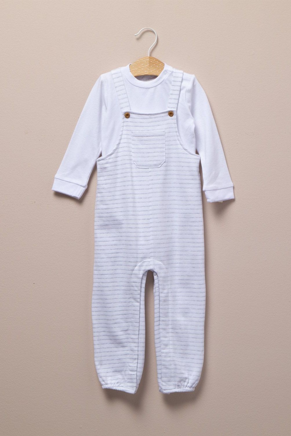 YAMP - Conjunto Jardinera y Body Yamp Bebé Niño Algodón Estampado