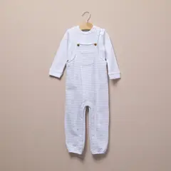 YAMP - Conjunto Jardinera y Body Bebé Niño Algodón Estampado