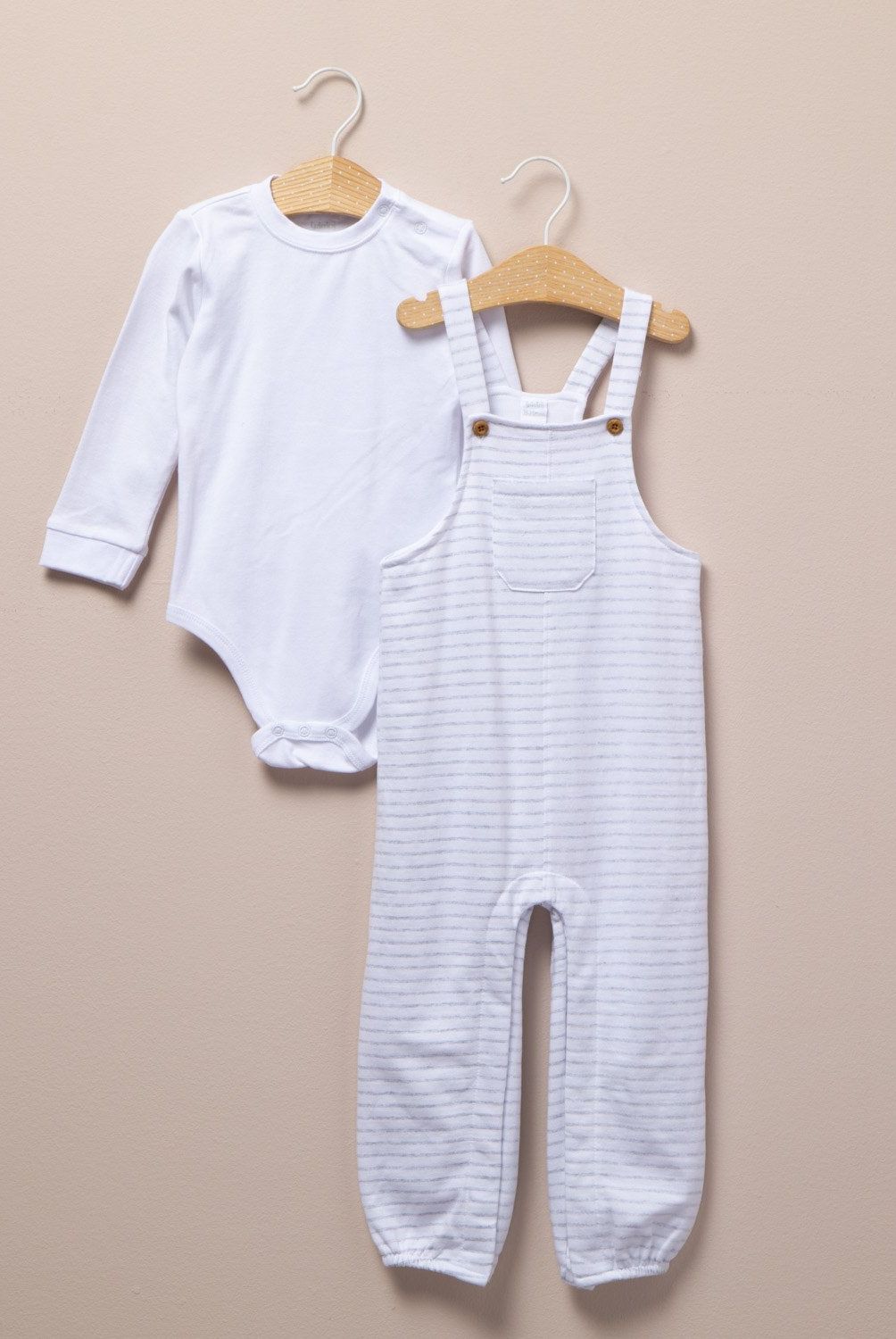 YAMP - Conjunto Jardinera y Body Yamp Bebé Niño Algodón Estampado