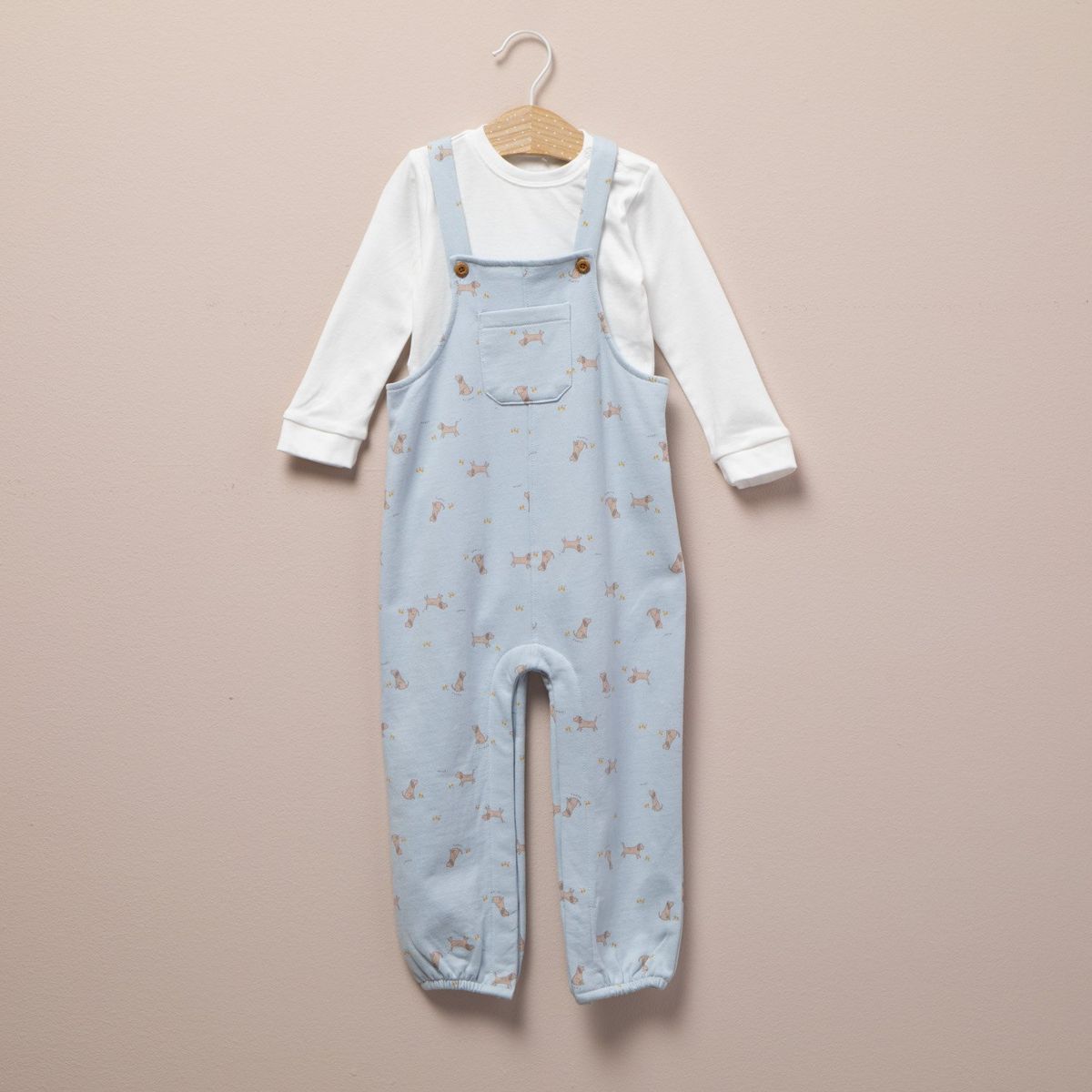 YAMP - Conjunto Jardinera Y Body Yamp Bebé Niño Algodón Estampado