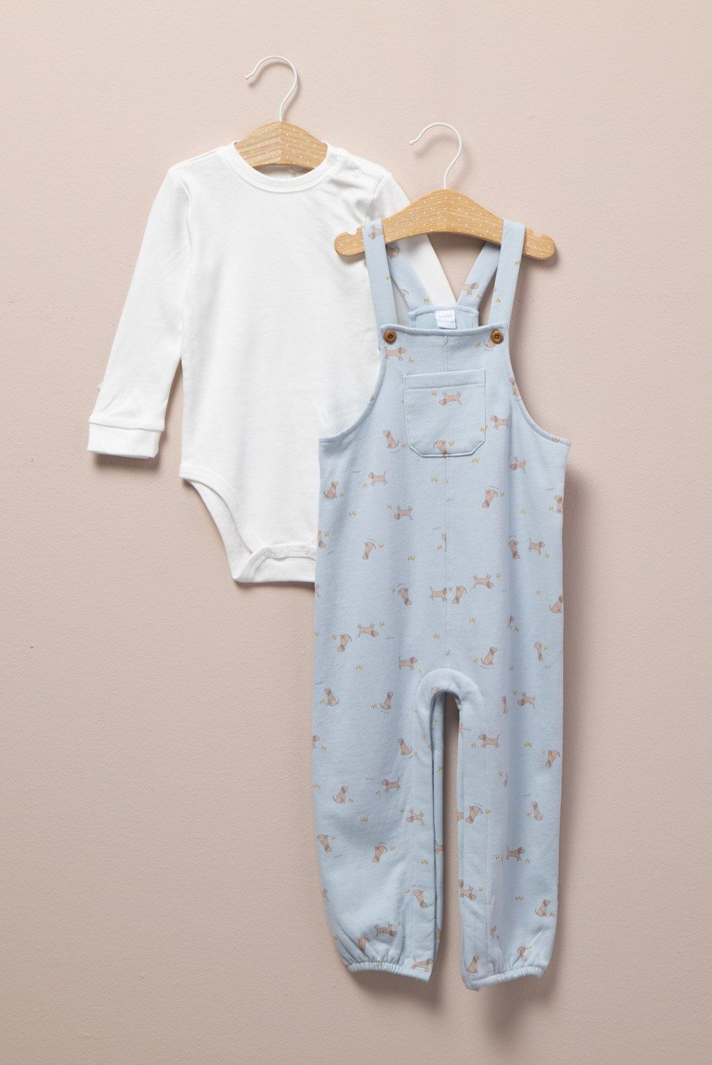 YAMP - Conjunto Jardinera y Body Yamp Bebé Niño Algodón Estampado