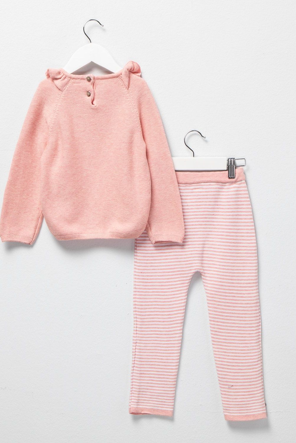 YAMP - Conjunto Yamp Casual Algodón 2 Piezas Bebé Niña Rosado