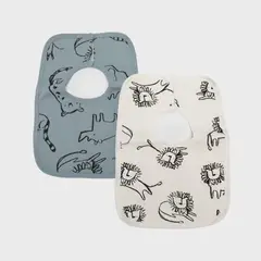 YAMP - Pack X2 Baberos Unisex Bebé Algodón