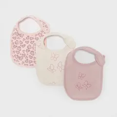 YAMP - Babero Bebé Niña Pack De 3 Baberos Algodón