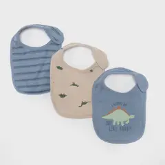 YAMP - Babero Bebé Niño Pack De 3 Baberos Algodón