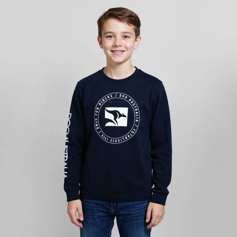 DOO AUSTRALIA - Polera Doo Australia Niño Manga Larga Algodón Estampada