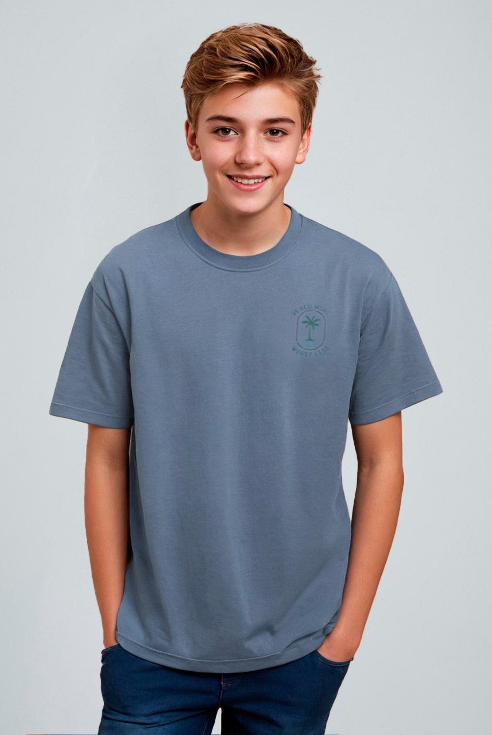 FEDERATION - Polera Federation Algodón Estampada Manga Corta Niño