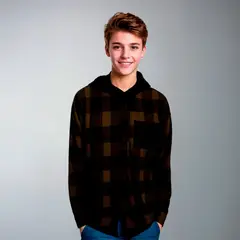 FEDERATION - Camisa Niño Algodón Cuadros Manga Larga con Gorro
