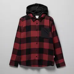 FEDERATION - Camisa Niño Algodón Cuadros Manga Larga con Gorro