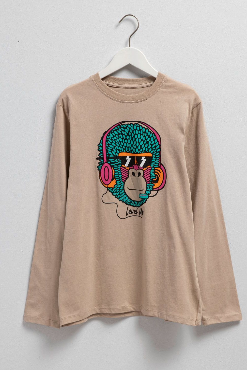 FEDERATION - Polera Manga Larga Algodón Estampada Federation Niño