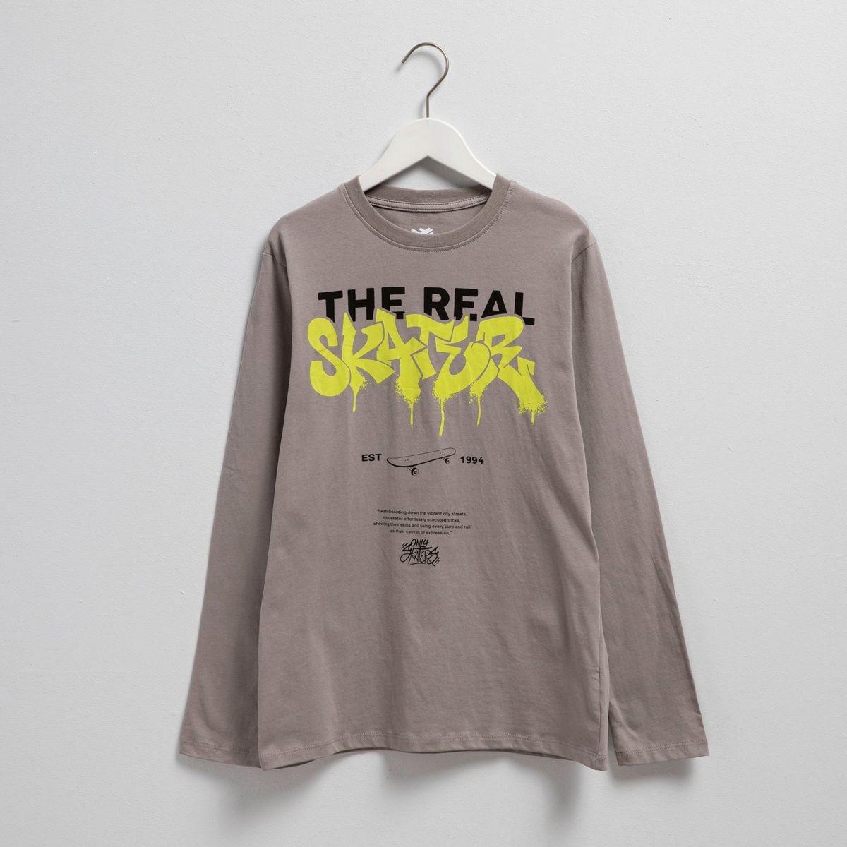 FEDERATION - Polera Manga Larga Algodón Estampada Federation Niño