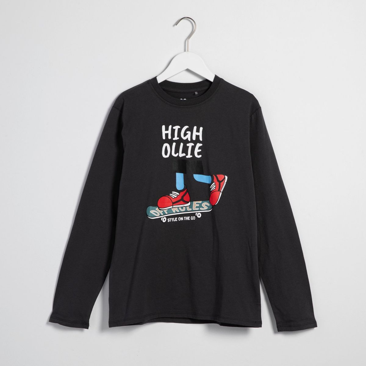 FEDERATION - Polera Manga Larga Algodón Estampada Federation Niño