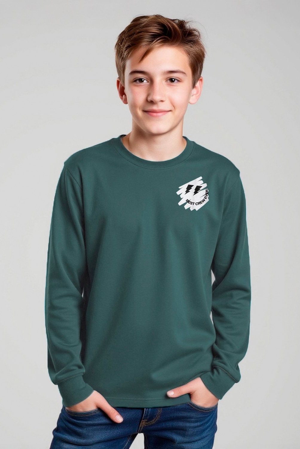 FEDERATION - Polera Manga Larga Algodón Estampada Federation Niño
